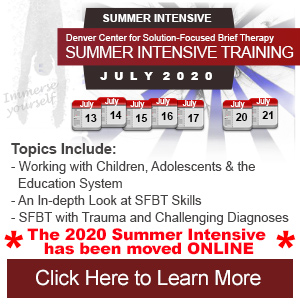 Solution-Focused Summer Intensive Training Denver Colorado by Teri Pichot