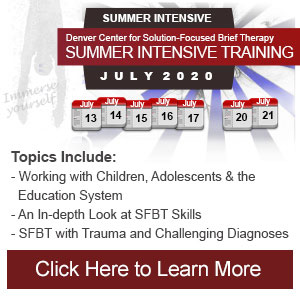 Solution-Focused Summer Intensive Training Denver Colorado by Teri Pichot